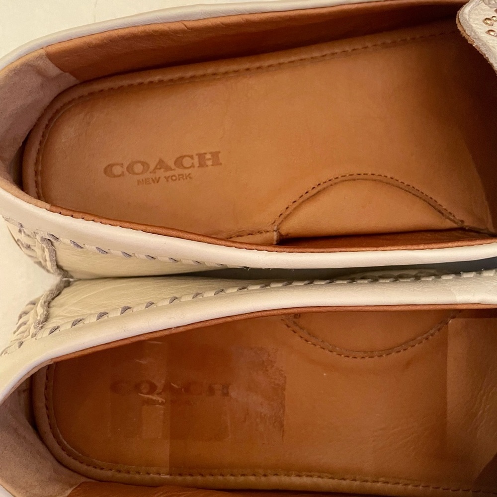Coach leather driving moccasins. - Picture 3 of 6
